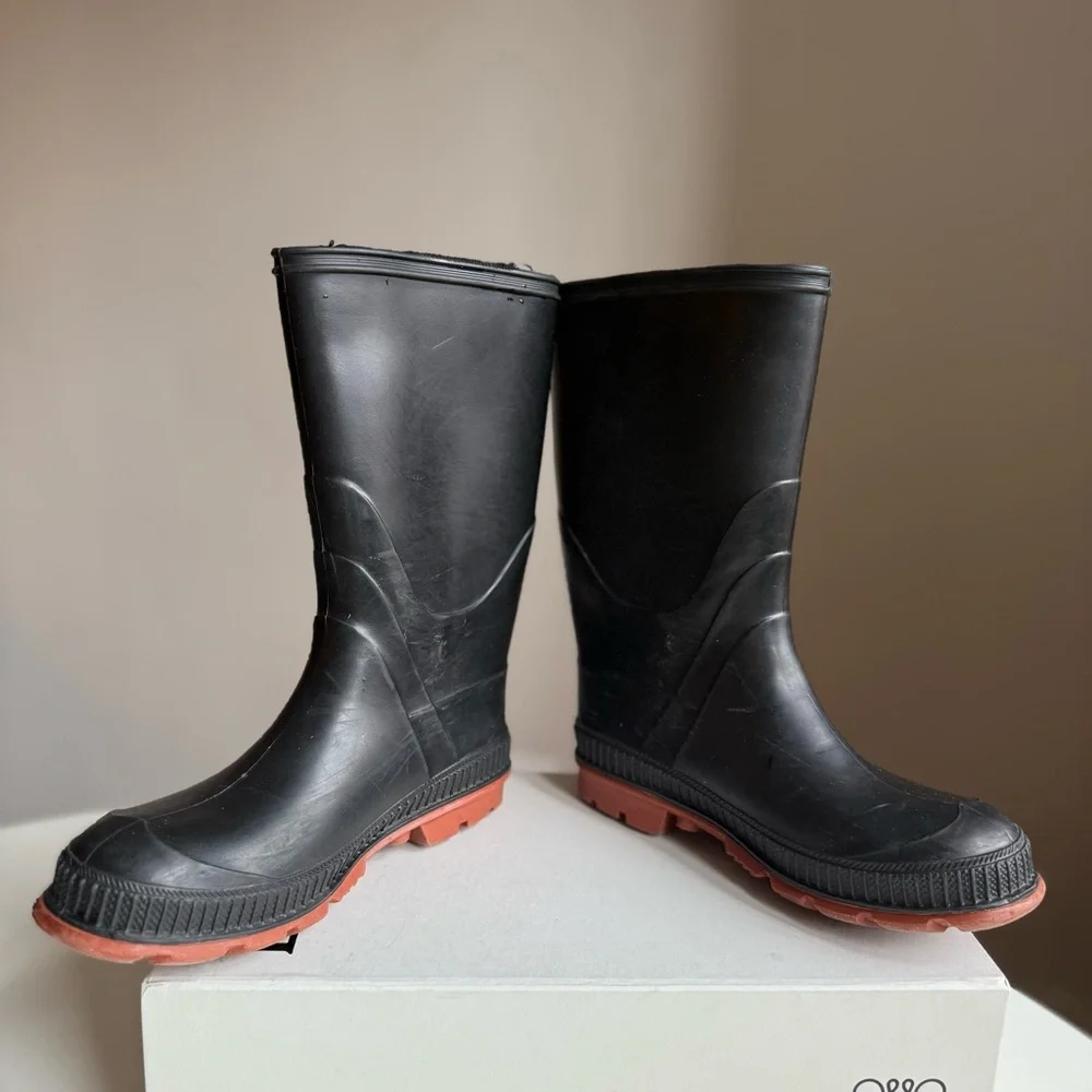 Rubber Rain Boots Made in Canada Kids Size 2 Unisex Waterproof Premium Heavy